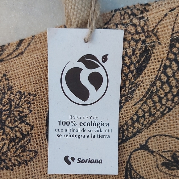 Soriana Jute Tote Bag with Vegetable Design - Picture 4 of 8